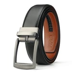 FEFLO Ceinture Homme à Cliquet avec Boucle Automatique, Taille Ajustable, Pour Costume et Décontracté Jean