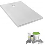 Pack receveur de douche 160 x 80 Jacob Delafon Ipso rectangle blanc + Kit d'étanchéité wedi