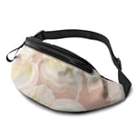 XCNGG Sac de taille en cours d'exécution Sac de taille de loisirs Sac de taille Sac de taille de mode Light Pink Flower Fanny Packs for Women and Men Waist Bag Adjustable Belt for Outdoors Workout, Tr