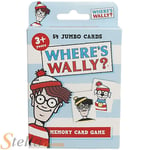 Where's Wally 54 Piece Jumbo Children's Pairs Snap Card Memory Game Puzzle Toy