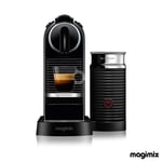 Nespresso by Magimix Citiz Capsule Coffee Machine & Aeroccino Milk Frother in Bl