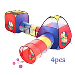 Portable 4 in 1 Childrens Kids Baby Play Pop Up Tent Tunnel Ball Pit Playhouse