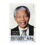 Wee Blue Coo POSTAGE STAMP SOUTH AFRICA 45 CENTS NELSON MANDELA LATE PRESIDENT PRINT BMP11654