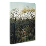 Rendezvous In The Forest By Henri Rousseau Canvas Print for Living Room Bedroom Home Office Décor, Wall Art Picture Ready to Hang, 30 x 20 Inch (76 x 50 cm)