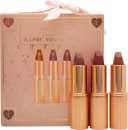 Charlotte Tilbury Iconic Mini Lip Trio Gift Set 1.5g Pillow Talk Nude Pink Lipstick + 1.5g Walk of No Shame Berry Rose Lipstick + 1.5g Stoned Rose Warm Coral Rose Lipstick