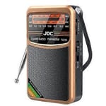 Fickradio Portabel Mini Fullbandsradio AM/FM/SW Radio med Uppladdningsbart Batteri Stöd Hörlurar MiniRadio för Äldre,C