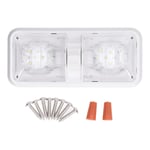 Plafonnier LED &agrave; 2 d&ocirc;mes pour int&eacute;rieur de camping-car, 600lm, avec interrupteur &agrave; 3 voies, DC 12V, pour bateau, Yacht, lumi&egrave;re blanche 4000-4500K