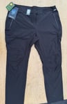 Womens Regatta Water Repellent Stretch Walking Trousers Black UK 20R New + Tags