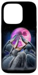 iPhone 14 Pro 3 Shoebill Stork Howling At The Moon Funny Shoebill Bird Case