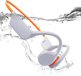 Casque Conduction Osseuse Bluetooth 5.3 Natation IPX8 Ecouteurs Waterproof Natation Sports Ecouteur Piscine pour Nager avec 32 MP3 Waterproof Natation Ecouteur Sports de Plein Air (Orang)