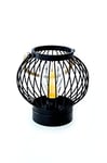 Heitmann, deco 92511 Lampe Métal avec ampoule Edison, métal, noir, 16 x 16 x 16 cm