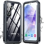 ANTSHARE for Samsung Galaxy A55 5G Case, IP68 Waterproof A55 5G Phone Case with Built-in Screen Protector, Military Shockproof Full Body Sealed Protective Cover Case for Samsung A55 5G - Black