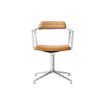 Vipp452 Swivel Chair With Gliders, Sand/polished Aluminium