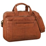 STILORD 'Quest' Grand Sacoche Ordinateur 15.6 pouces Cuir Sac Bandoulière Femme Sac à Main Homme Sac de Travail sacs ordi portable Vintage XL, Couleur:maraska - marron