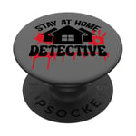 Rester à la maison Détective Crime Solver PopSockets PopGrip Adhésif