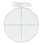 Grille barbecue ronde en maille 60 cm