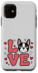 iPhone 11 Boston Terrier Love Cute Bostie Puppy Dog Mom Girls Women Case