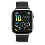 ICE-WATCH - Ice Smart 3.0 Silver Black 1.78 AMOLED GPS - Montre connectée rectangulaire Argent Mixte avec Bracelet en Silicone - 024301 (1.78 Pouces)