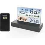 Decdeal - Réveil numérique température humidité prévisions météorologiques électronique bureau Table montre aa batterie salon chambre