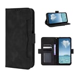 COQUE Tecno Camon 19 Pro Etui à Rabat, Etui Portefeuille Porte-Cartes de Visite Magnétique Multi-Slot latéral, Housse de Téléphone à Rabat pour Tecno Camon 19 Pro-Le Noir