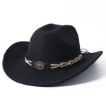 Cowboy hattu syksy ja talvi paksu fedora hattu yksivärinen punainen kihara härän pää logo unisex jazz