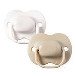 Tommee Tippee Cherry Latex Dummies, 0-6 months, pack of 2 Dummies with 100% natural latex baglet