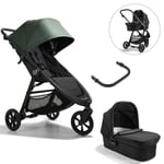 baby jogger City Mini GT2 Briar barnvagn Green inklusive liggdel och säkerhetsbåge