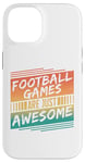 Coque pour iPhone 14 Les jeux de football sont tout simplement géniaux - Amateur de football rétro