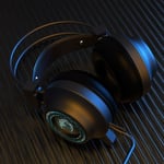 ZOP Gaming Headphones 7.1 Surround Sound Gaming Headset avec micro/LED PC Gamer Casque pour ordinateur-Noir