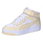 PUMA Femme Carina Street Mid Sneaker, White-Creamy Vanilla, 40.5 EU