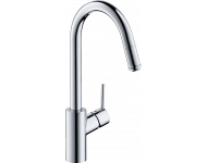 Mitigeur de cuisine HANSGROHE Talis M52 , installation devant une fenêtre, avec douchette extractible 1 jet chromé - 14872000