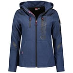 Geographical Norway, Veste Softshell Femme, Capuche détachable, modèle Truffe Lady, Existe en Taille 4 Coloris ,Marine,S