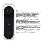 Doorbell Camera PIR Human Detection Battery Powered Wireless Smart WiFi Video H