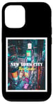 Coque pour iPhone 12/12 Pro Cool New York City Times Square Skyline Illustration Graphic