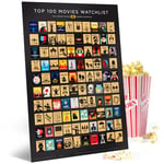 Curious Charts Commission Official IMDb 100 Movies Poster (Scratch-Off Version)