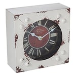 Creaciones Meng 15261 Horloge de Bureau, métal, Multicolore, 20 x 20 x 3 cm