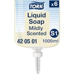 Tork Mildly Scented Liquid Soap S1, Fresh Scent, 6 x 1000ml, 420501