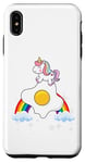 Coque pour iPhone XS Max Œuf au plat licorne pour garçons, filles, femmes, enfants, adolescents, arc-en-ciel