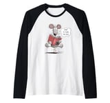 Rat Reading Scary Book For Book Lover Dare To Turn The Page Raglan Baseball Tee