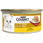 GOURMET Gold Nourriture Humide pour Chats Adultes gâteau avec Poulet 24 boîtes de 85 g