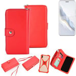 Wallet Mobile phone cover Honor Magic6 Pro Phone protective Case red