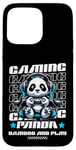 Coque pour iPhone 15 Pro Max Graphique de jeu vidéo Panda Gaming pour hommes, garçons, femmes, enfants