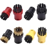 Sunxury - 8 pièces brosses rondes en nylon pour Karcher, ensemble de brosses rondes Kärcher, brosse de nettoyage vapeur, nettoyeur vapeur SC1 SC2 SC3