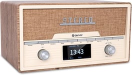 Radio Dab Lecteur Cd - Radio Vintage - Bluetooth - 20 Stations Pr?r?gl?es - Dab/Fm/Aux - Mda525Lw