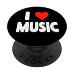 I Love Music - Heart - Band Radio Concert Songs Playlist PopSockets Swappable PopGrip