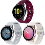 Silikoniranneke, joka on yhteensopiva Samsung Galaxy Watch 3 -rannekkeen 41 mm / Aktiivinen ranneke 40 mm / Aktiivinen ranneke 2 / Galaxy Watch -ranneke 42 mm, urheilullinen pehmeä...