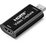 Adaptateur hdmi Cartes de Capture Audio vidéo,1080p Adaptateur USB hdmi Carte Portable Plug & Play Capture, pour Streaming vidéo en Direct