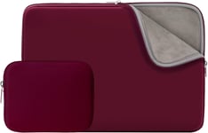 Rainyear Housse 15 Pouces Ordinateur Portable De Protection Sacoche Laptop Sleeve Avec Accessoires Pochette Compatible 15,4 Macbook Pro Pour Modèle A1938 A1707 A1990(Rouge,Version Améliorée)