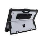 honju FIT Handstrap Case Microsoft Surface Pro 10 Coque/Surface Pro 9 Coque (Signature Keyboard Compatible, Support pour Surface Slim-Pen 2, Dragonne Amovible) Noir/Transparent