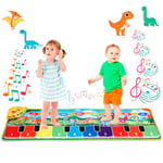 NK- Piano Tapis Musical Bébé avec 8 Sons de Dysnosaures LED, NK-DO33005